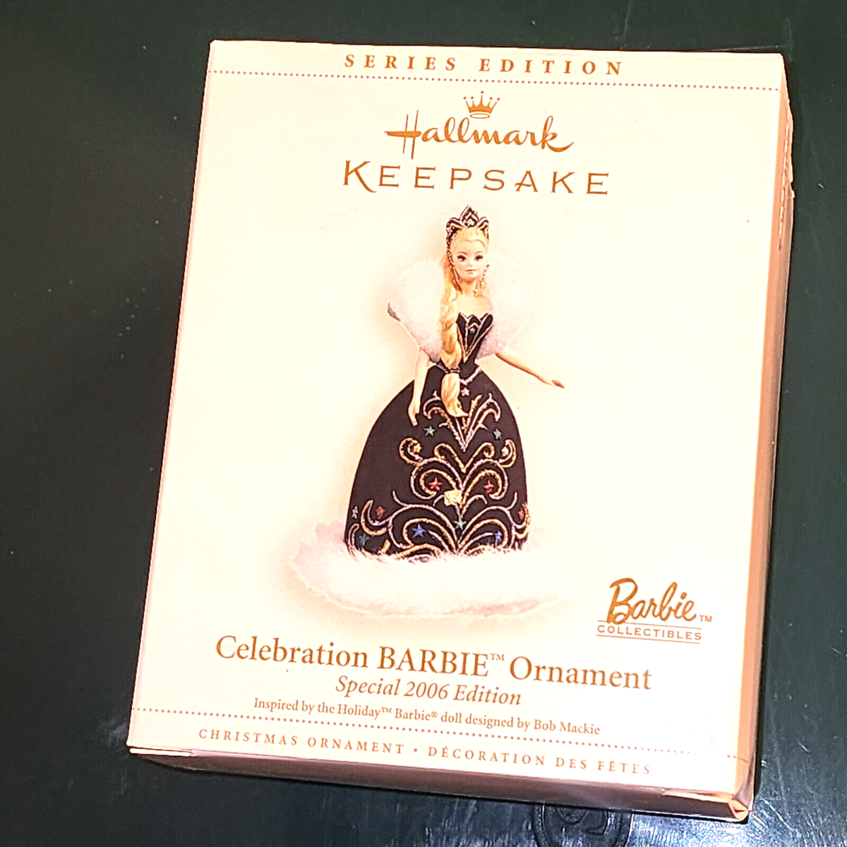 Vintage 2006 Barbie Hallmark Keepsake Ornament - Bob Mackie Holiday Doll Design