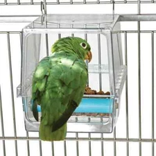Seed Corral - No Mess Seed Feeder: Large Inside Or Outside Cage Parrot Feeder
