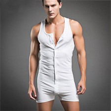 Homme Sexy Dormant Vêtement Coton Pyjama Sous-vêtement Débardeur Sans Manche