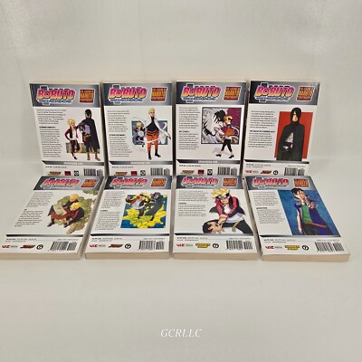 Boruto Naruto Next Generations Manga 8 Book Lot Volumes 1 - 8