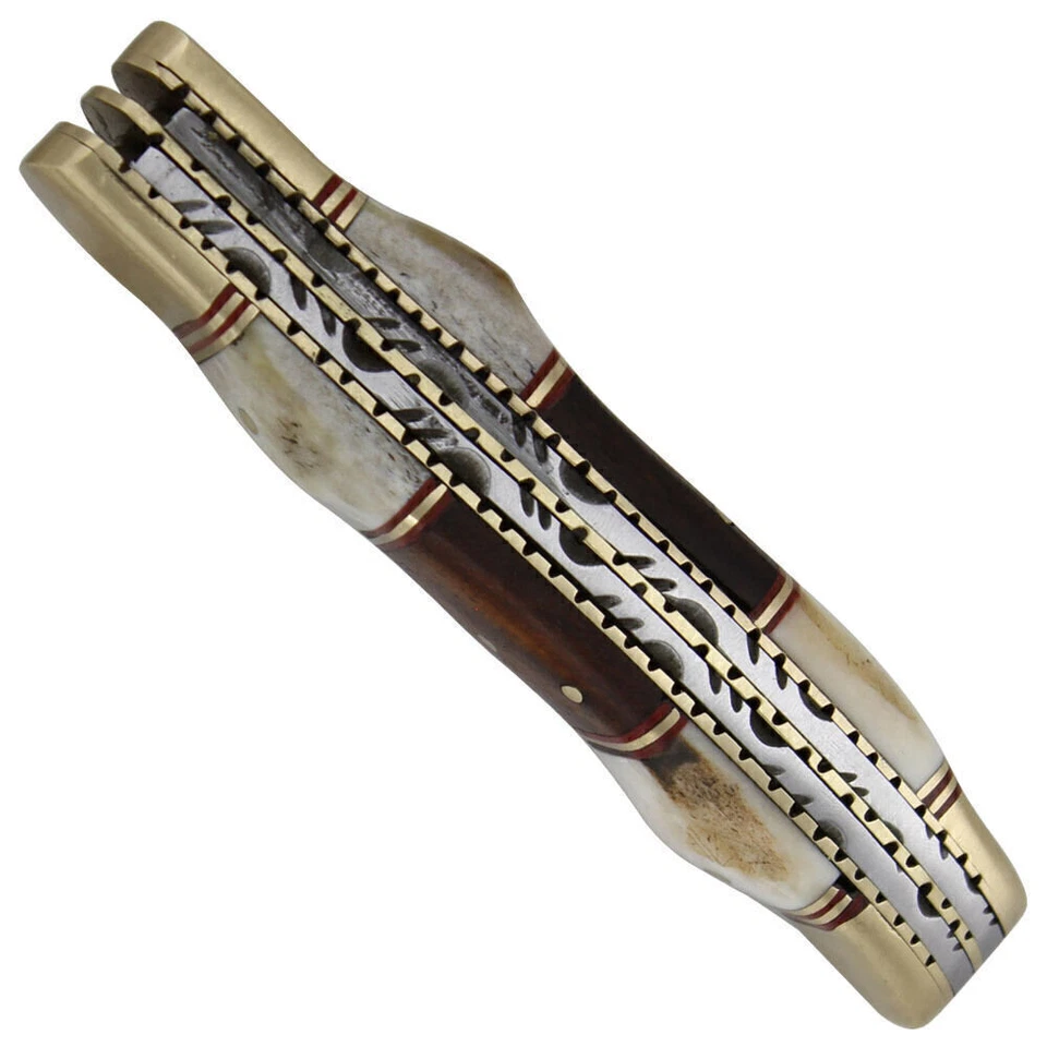 ДВОЙНОЙ ЛЕЗВИЕ ГИЛЬДИИ ДАМАССКОЙ СТАЛИ КАРМАН СКЛАДНОЙ НОЖ ТАКТИЧЕСКИЙ - САМООБОРОНА - Изображение 3 из 3