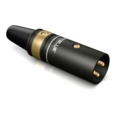 VIABLUE  T6s XLR Gold Male Plug for Cable-ø 4 - 8MM 30550