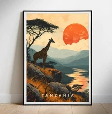 Tanzania Travel Poster, Printable wall art