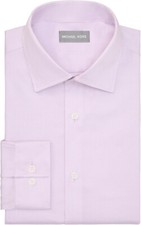 Michael Kors Men's Regular Fit Ultra Wrinkle Free Dress Shirt in Lilac Sz Large