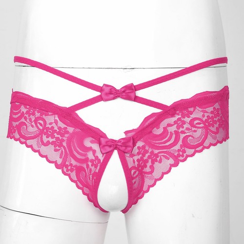 Calzoncillos de encaje sin entrepierna Sissy See Through para hombre - Imagen 75 de 80