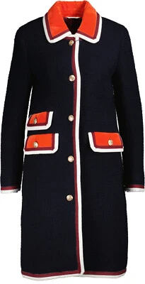 NEU ! GANT Damen Mantel D1. BOLD CONTRAST TWEED COAT blau-mix Gr. S - Bild 1 von 4