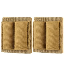 2pcs 2 Rounds Ammo Holder Patch Adhesive Cartridges Hook&Loop Rifle Bullet Pouch