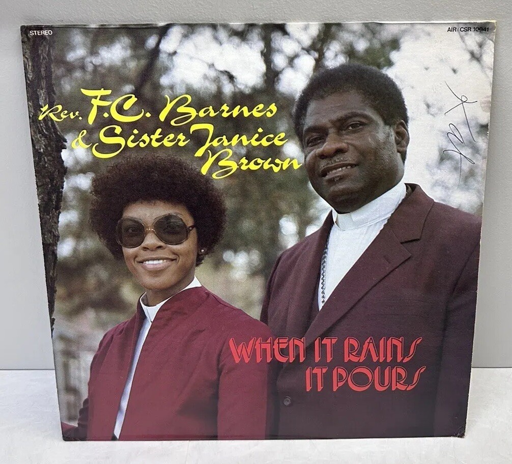 Rev. F.C. Barnes And Sister Janice Brown 33 RPM Vinyl LP When It