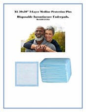 150ct XL 30x30 Medline Protection Plus Incontinence Underpads MSCB281245LB