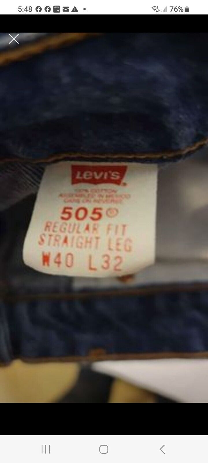 Levi's 505 40x32 vintage orange tag - image 5