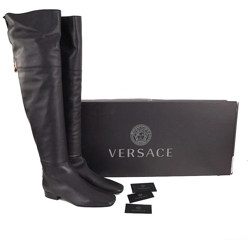 Versace over sale the knee boots