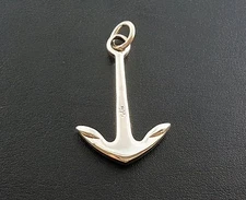 ANCHOR PENDANT - 925 STERLING SILVER - MENS NECKLACE SAILING BOAT CHARM FINDING