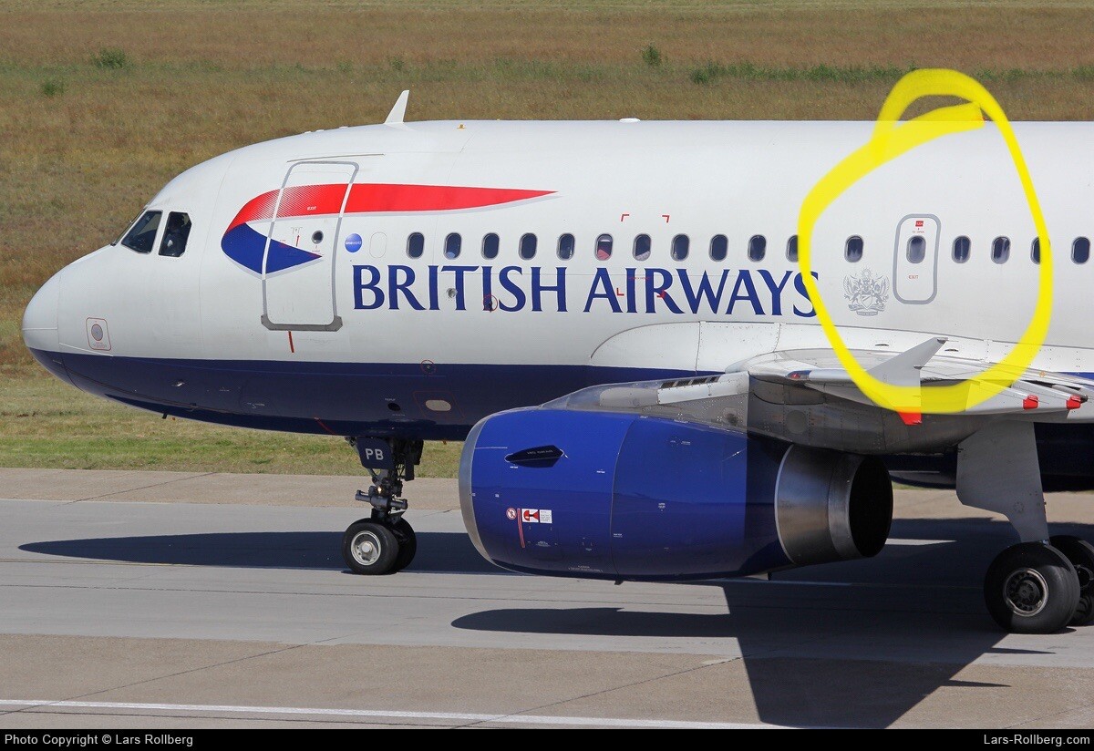 British Airways GEUPB Airbus A319 Overwing Emergency Exit Door eBay