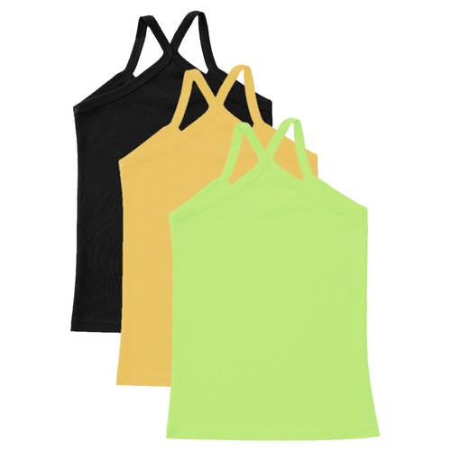 Kids Girls Vest Gymnastics 3Pcs/Set Weekend Y-Back Camisole Running Tops Beach - Picture 41 of 102