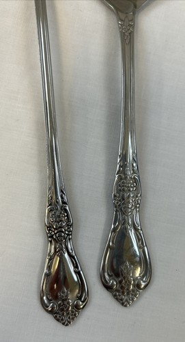 2 Spoons Distinction Deluxe Stainless By Oneida HH Iced Tea & Tablespoon Kennett - Picture 6 of 8