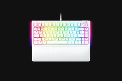 Razer BlackWidow V4 75%-Hot-swappable Mechanical Gaming Keyboard-White Edition-U
