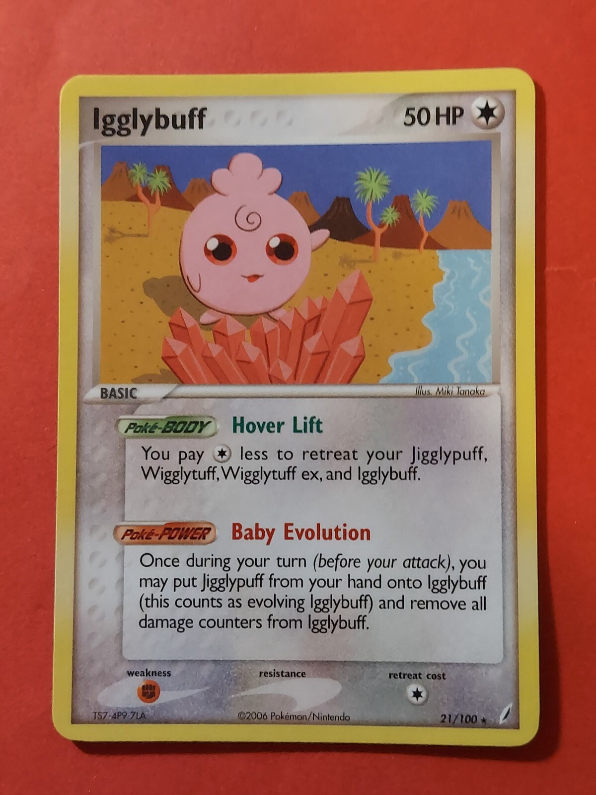 2006 Pokemon EX Crystal Guardians #21 Igglybuff, R, NF/H, cd2