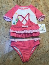 ABSORBA Infant Girls 12-Months 3 pcs. Swimsuit Bathing Suit NWT