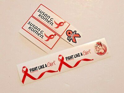 #ad Cancer Pink Ribbon 6 stickers fit Hot Wheels Hiway Hauler Trailer Custom Trailer $8.00