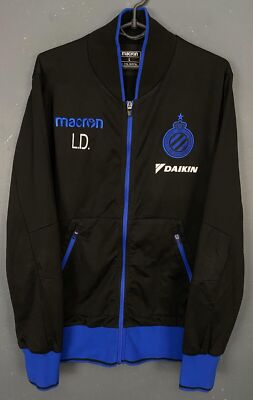 MACRON MEN'S FC CLUB BRUGGE 2018/2019 TRACK JACKET SOCCER FOOTBALL SIZE L LARGE