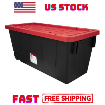 Hyper Tough Extra Large Storage Bin 50 Gallon Plastic Storage Container US  STOCK