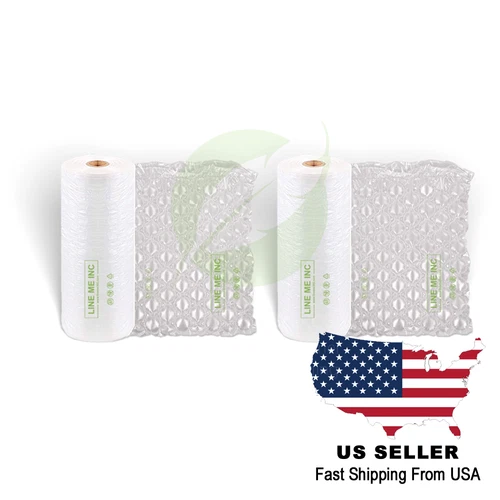 2 PACK 984ft x 16" Air Cushion Machine Film Bubble Pillow Packaging Padding Roll video thumbnail