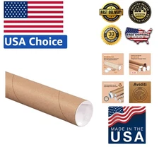 Sturdy 3"W x 20"L Shipping Tubes in Kraft - 24-Pack for Secure Document Handling