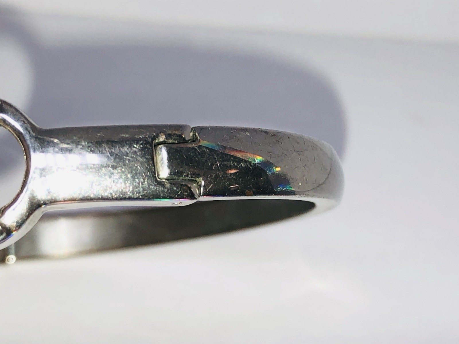 Silver Tone Interlocking Circles Rhinestone Pave … - image 6