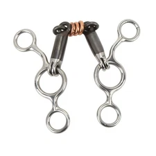 Horse Snaffle Stainless Steel Copper Roller Jointed Mouth Snaffle Bit Horse G...