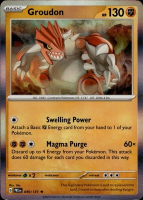 Pokemon TCG Card Groudon SV04: Paradox Rift 093/182 | eBay