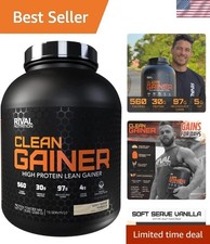 Soft Serve Vanilla Lean Gainer - 80oz of  Protein for Strength & Energy 14.22 per gallon