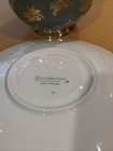 Elizabethan Fine Bone China Tea Cup & Saucer Dark Green Gold Trim Purple Rose — photo 7