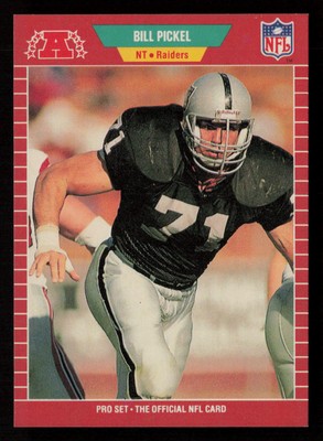 Bill Pickel 1989 Pro Set Series 1 #190 Los Angeles Raiders