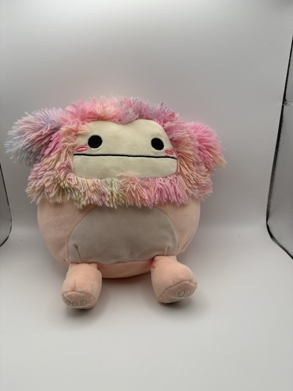 Diane the Peach Rainbow Hair Bigfoot Squishmallow 12" Excellent Used Condition