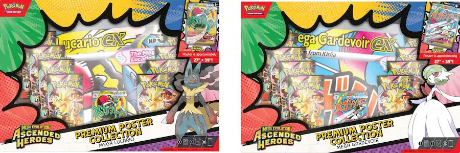 Pokemon Ascended Heroes ME2.5 Premium Poster Collection -Set of 2
