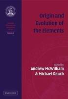Andrew Mcwilliam (U. A.) | Origin And Evolution Of The Elements | Taschenbuch
