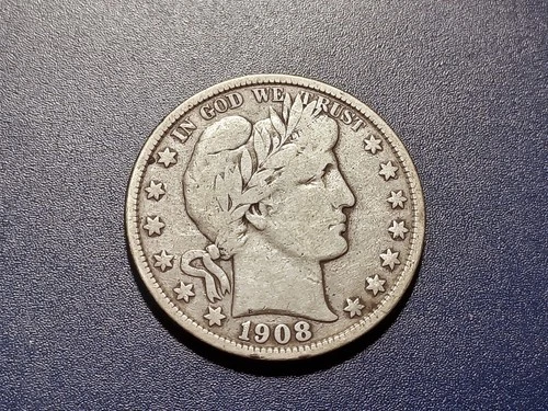 Fine 1908-D Barber Half Dollar