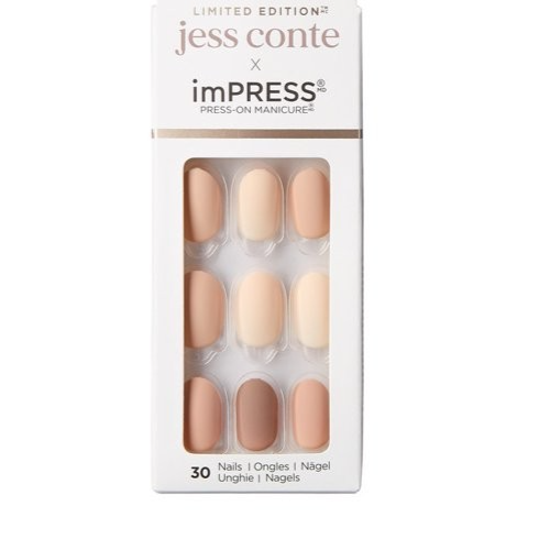 KISS IMPRESS PRESS ON FALSE NAILS ONE STEP MANICURE  JESSIE  LIMITED EDITION