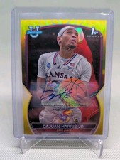 2022-23 Bowman U Chrome Prospect Autographs Dajuan Harris Jr. Yellow /75
