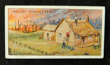 Bush Fire - Homestead - Wills Cigarette Card Overseas Dominion Australia 1915