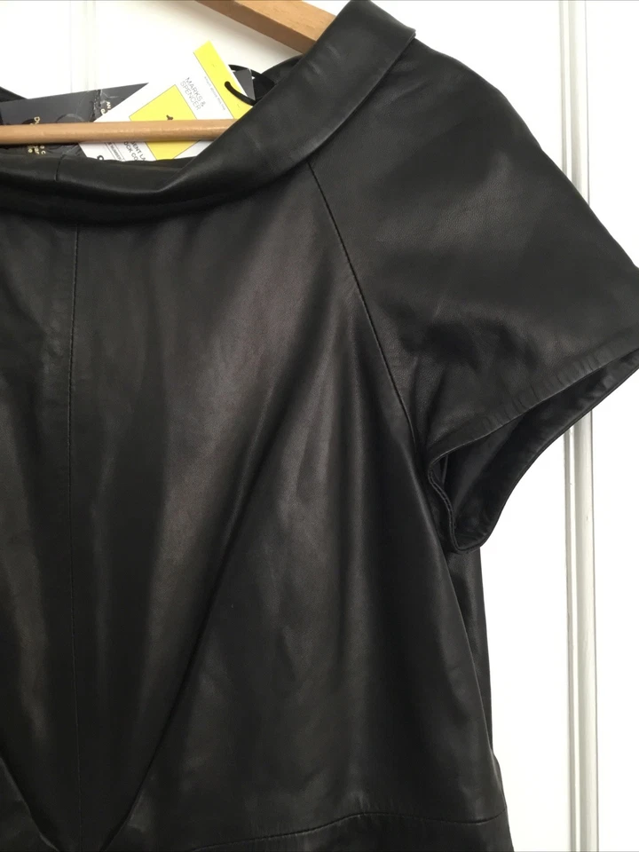 M&S Autograph Real Leather Dress 16 - Image 2 of 4