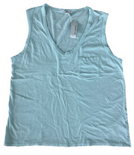 James Perse Women s Size 3 Aqua Cotton Muscle Tank NWT