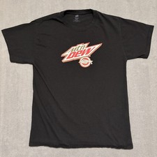 Vintage Code Red Mountain Dew Hanes Comfortsoft Heavyweight Shirt Men's M Black