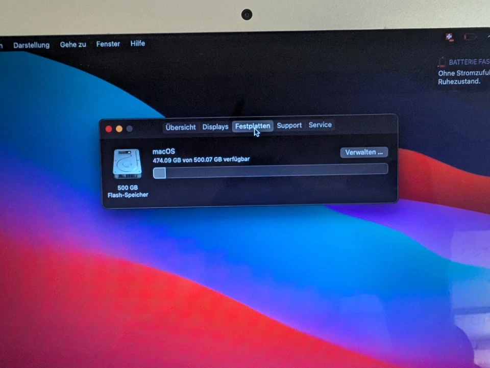 MacBook Air A1466 (2015) i7 1,6GHz, 8GB RAM, 500GB SSD - Bild 4 von 4