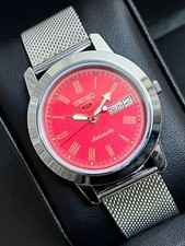 Refurbished Seiko 5 Red Dial Vintage Mens Wat...