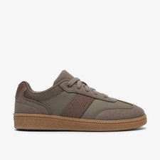 Image of Clarks Boys,Kids Unisex Cypress Lace Older Khaki Trainers,Lace Up Synthetic
