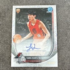Topps Bowman Chrome Yang Hansen #BCA-YH Trail Blazers Rookie Auto /299 2025-26
