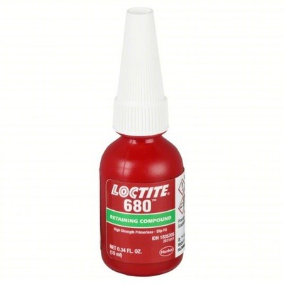 Loctite 1835205 Retaining Compound, 680 Series, Green, Liquid, High Strength,