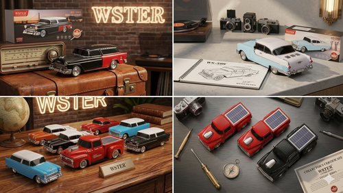 Modellino Auto Retro Cassa WSTER Wireless Bluetooth Speaker with TF USB FM Music - Afbeelding 3 van 64