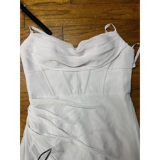 Azazie Lilac Corset Bodice Bridesmaid Dress Maxi Gown Size A6 Lavender